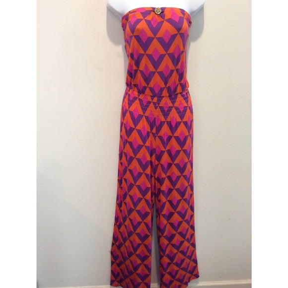 Macbeth Collection by  Margaret Josephs Pants - MACBETH COLLECTION STRAPLESS JUMPSUIT SZ M